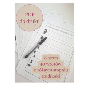Dokończ szlaczki według wzoru | 8 kart pracy | PDF do druku